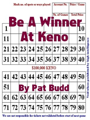 cover image of Be a Winner At Keno